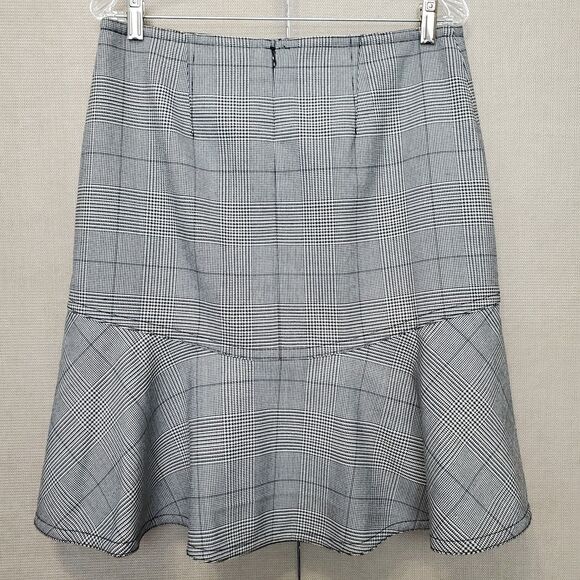 ANN TAYLOR Plaid Peplum Flare A-Line Lined Skirt Size 10 NWT - Picture 2 of 7